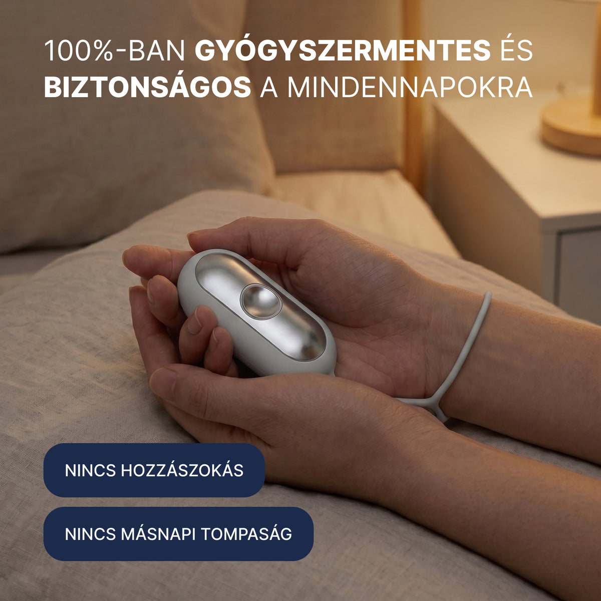 Bizsi™ - Mikroáramú „agyalás-stop” készülék